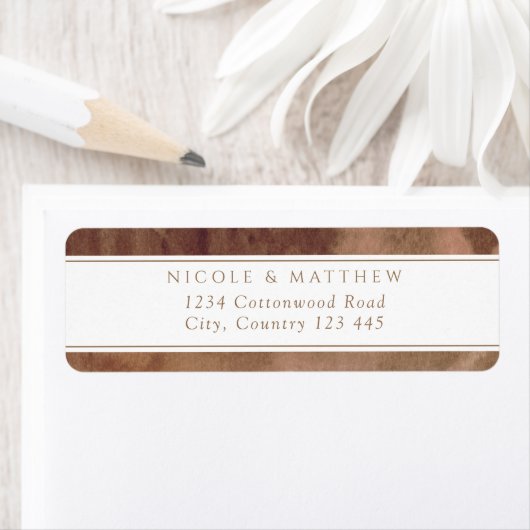 Earth Tones Waterverf Return Address Label (Insitu)