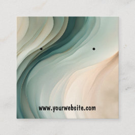 Earth Tones Waves Oorbellen Display Kaart Vierkante Visitekaartje