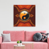 Earth Tribal New age Yin Yang Wrapped Canvas Afdruk (Insitu (Woonkamer))