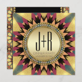 Earth Tribe Glitter Sunshine Party Invitation Kaart (Voorkant / Achterkant)