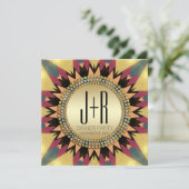 Earth Tribe Glitter Sunshine Party Invitation Kaart (Staand voorkant)