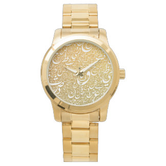 Earth typo Goud Oversized Gouden Armband Horloge