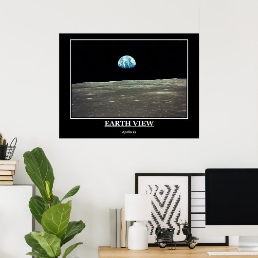 Earth Uitzicht Apollo 11 Poster (Thuiskantoor)