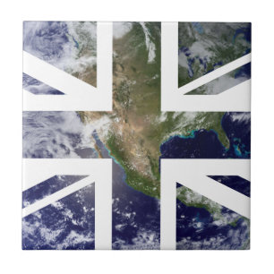 Earth Union Jack British (UK) vlag Tegeltje