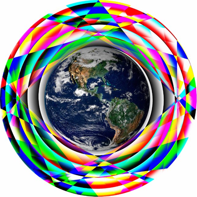 Earth Vibes door Kenneth Yoncich Fotobeeldje Sleutelhanger (Voorkant)