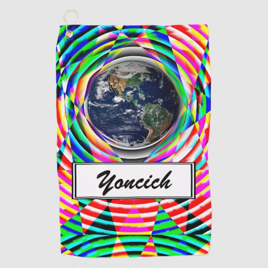 Earth Vibes door Kenneth Yoncich Golfhanddoek (Voorkant)