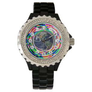 Earth Vibes (Japans gezicht) van Kenneth Yoncich Horloge