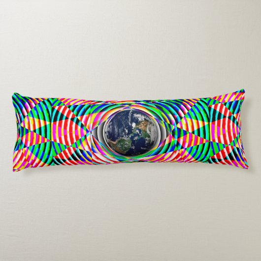 Earth Vibes (V) van Kenneth Yoncich Lichaamskussen (Achterkant)