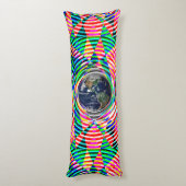 Earth Vibes (V) van Kenneth Yoncich Lichaamskussen (Achterkant (Verticaal))