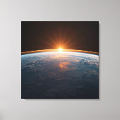 Earth View From Space | Blue Planet Astronaut  Canvas Afdruk (Voorkant)