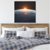 Earth View From Space | Blue Planet Astronaut  Canvas Afdruk (Insitu (Slaapkamer))