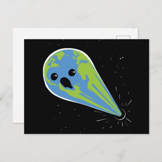 Earth Vs. Black Hole Briefkaart (Voorkant / Achterkant)