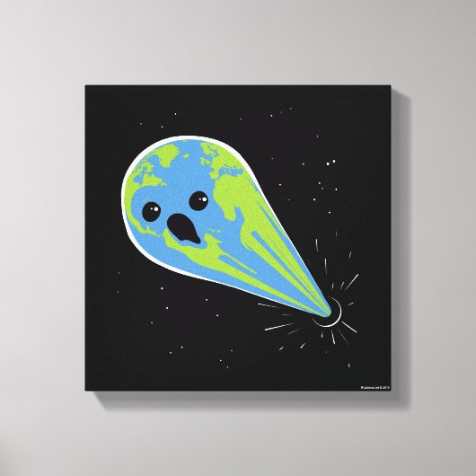 Earth Vs. Black Hole Canvas Afdruk (Voorkant)