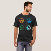 Earth Water Fire Air De Vier Elementen T Shirt (Voorkant volledig)