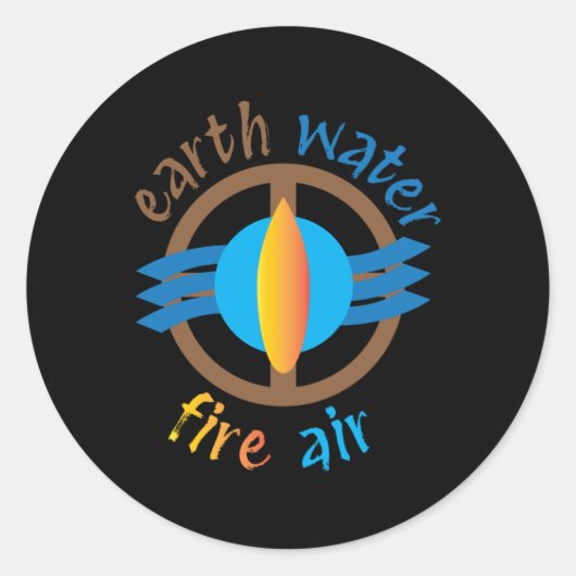 Earth Water Fire Air Sticker (Voorkant)