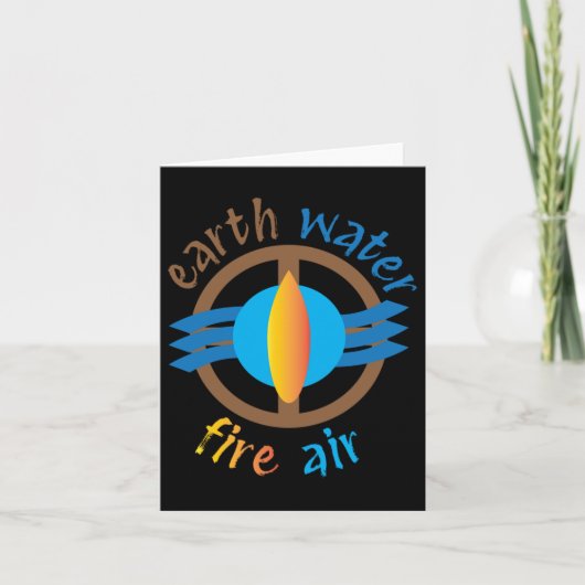 Earth Water Fire Air Sticker Kaart (Voorkant)