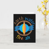 Earth Water Fire Air Sticker Kaart (Gele Bloem)