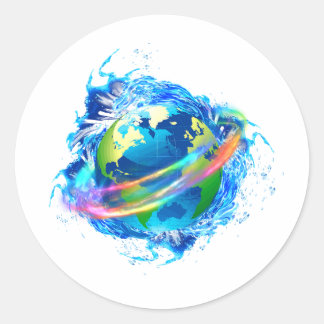 Earth & Water Ronde Sticker