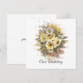 Earth waterverf CORNUCOPIA huwelijksuitnodiging Kaart (Voorkant / Achterkant)