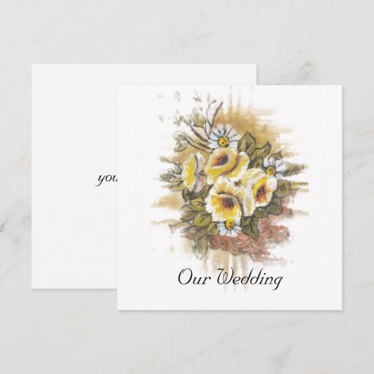 Earth waterverf CORNUCOPIA huwelijksuitnodiging Kaart (Voorkant / Achterkant)