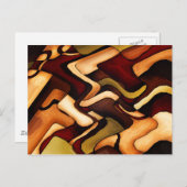 Earth Weave Fine Abstract Digital Briefkaart (Voorkant / Achterkant)