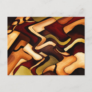 Earth Weave Fine Abstract Digital Briefkaart