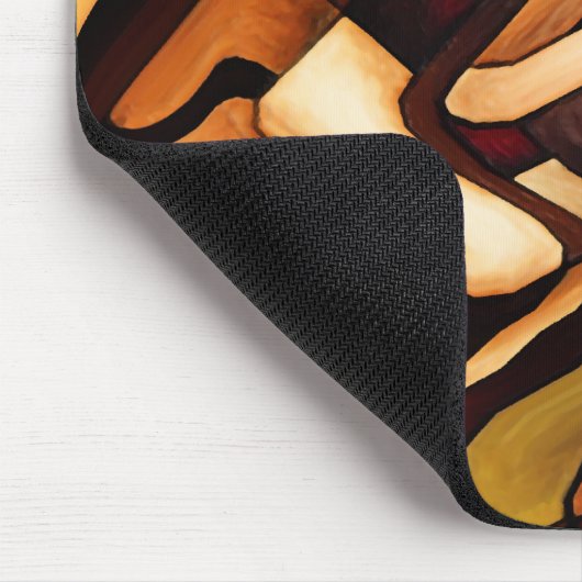 Earth Weave Fine Abstract Digital Muismat (Hoek)