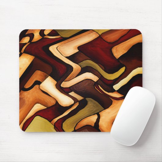 Earth Weave Fine Abstract Digital Muismat (Met muis)