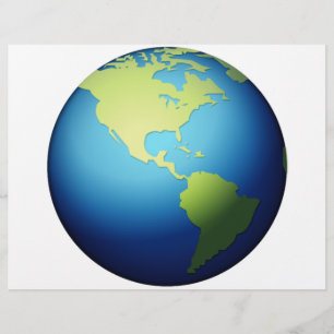 Earth Wereldbol Americas - Emoji Flyer