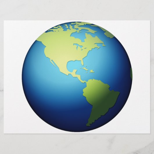 Earth Wereldbol Americas - Emoji Flyer (Voorkant)