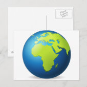 Earth Wereldbol Europa Afrika - Emoji Briefkaart (Voorkant / Achterkant)