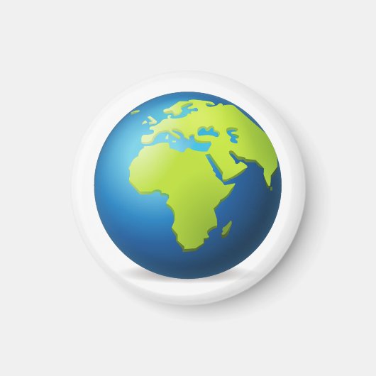 Earth Wereldbol Europa Afrika - Emoji Magneet (Voorkant)