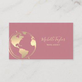 Earth Wereldbol Word Map Travel Agent QR Code Visitekaartje