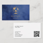 Earth Wereldbol Word Map Travel Agent QR Code Visitekaartje (Voorkant / Achterkant)