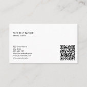 Earth Wereldbol Word Map Travel Agent QR Code Visitekaartje (Achterkant)