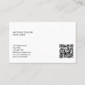 Earth Wereldbol Word Map Travel Agent QR Code Visitekaartje (Achterkant)