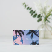 Earth Wereldbol Word Map Travel Agent QR Code Visitekaartje (Staand voorkant)