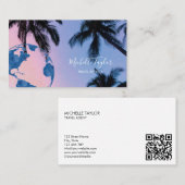 Earth Wereldbol Word Map Travel Agent QR Code Visitekaartje (Voorkant / Achterkant)