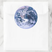 Earth Wereldbol World Blue Ronde Sticker (Tas)