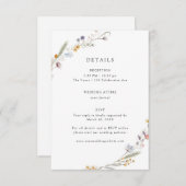 Earth Wildflower Wedding Details Informatiekaartje (Voorkant / Achterkant)