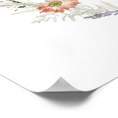 Earth Wildflower Wedding Downloadbaar Welkom Poster (Hoek)