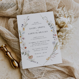 Earth Wildflower Wedding Kaart