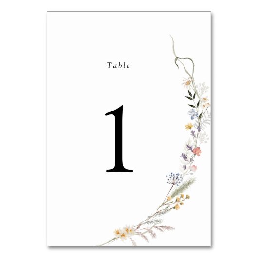 Earth Wildflower Wedding Kaart (Achterkant)