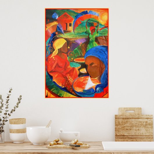 Earth Wind Fire 3 Soulds 1 Heart Poster (Keuken)