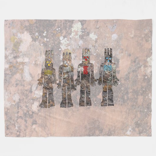 Earth Wind Fire en Water Fleece Deken (Voorkant (Horizontaal))