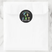 Earth Without Art is gewoon Eh Planet Art EA Ronde Sticker (Tas)