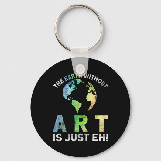 Earth Without Art is gewoon Eh Planet Art EA Sleutelhanger (Voorkant)