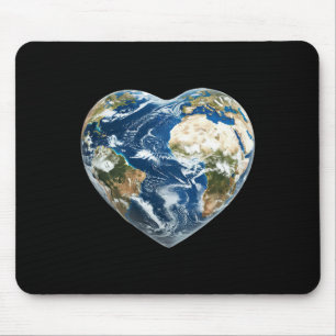 Earth World Heart - Happy Earth Day - Red het Plan Muismat