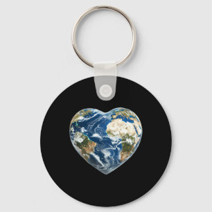 Earth World Heart - Happy Earth Day - Red het Plan Sleutelhanger
