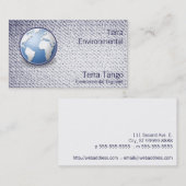 Earth World Wereldbol Tango getextureerde look Visitekaartje (Voorkant / Achterkant)